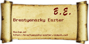 Brestyenszky Eszter névjegykártya